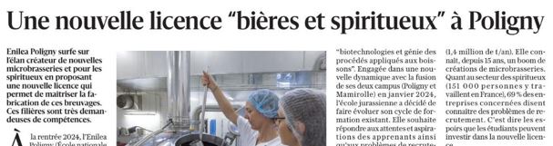 Le Progrès – Une nouvelle licence « bières et spiritueux » à Poligny